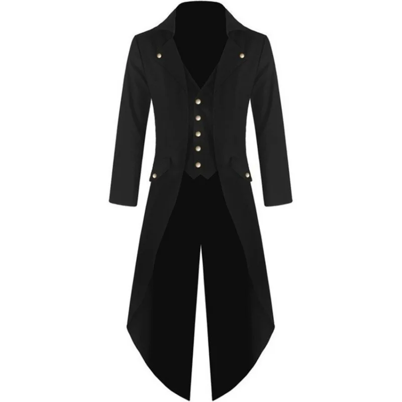 

Men's Fashion Coat Windbreaker Steampunk Gothic Jacket Men's Vintage Dress