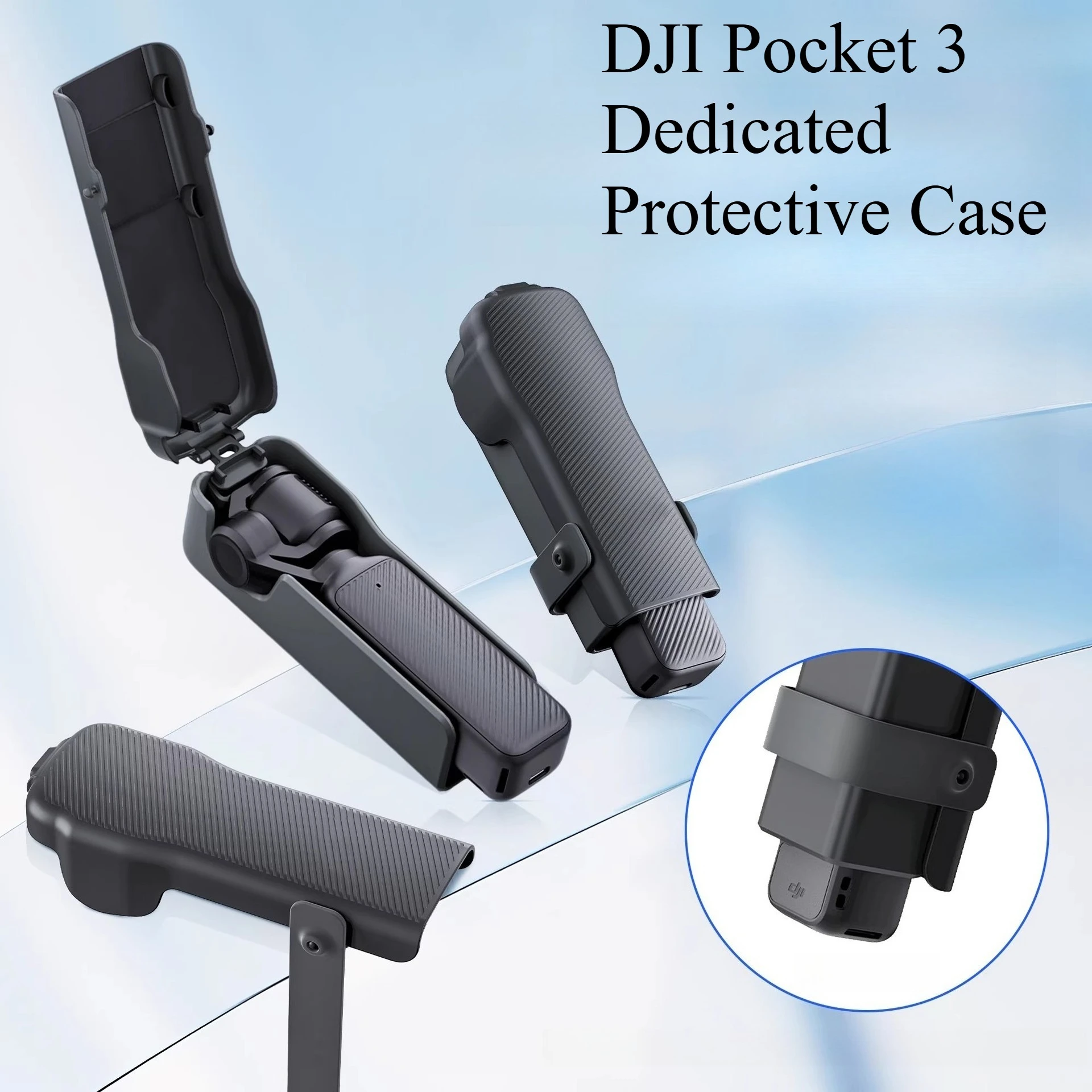 For DJI Pocket 3 Protective Case Flip-Cover Pocket Camera Gimbal Protector Shockproof Scratch-Resistant Lens Sleeve