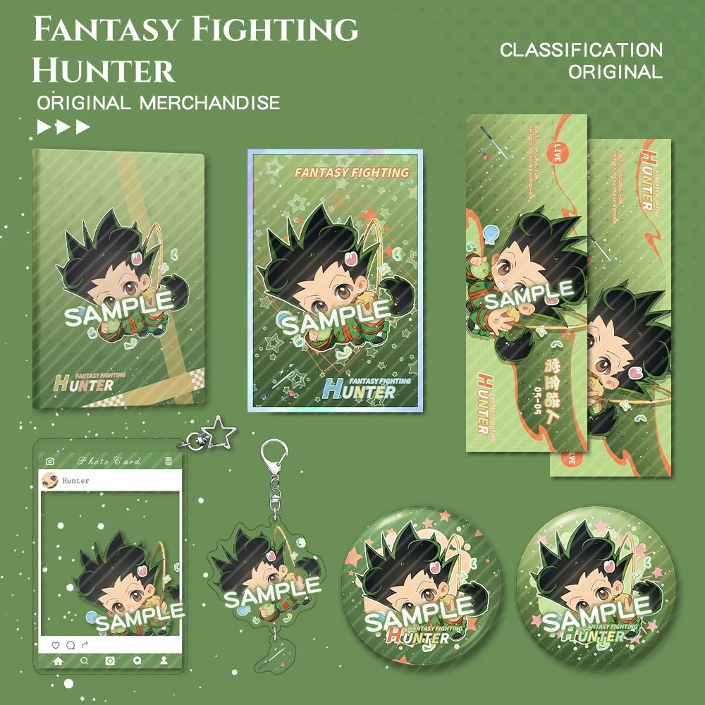 Fantasy Fighting Hunter New Keychain Gon Freecss Cute Cartoon Anime Game Pendant Card Holder Anime Backpack Jewelry Badge Gift