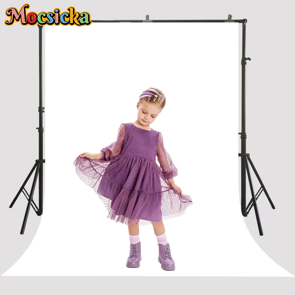 Mocsicka ホワイト写真写真の背景ビデオスタジオ小道具 Diy ポートレート背景アートビニール壁紙 Photocall