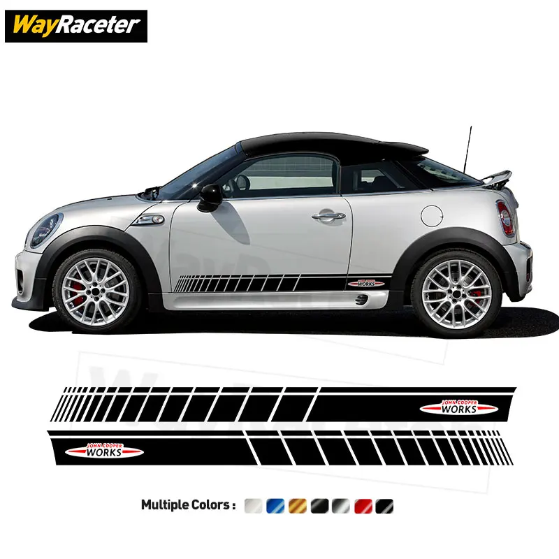 

2 Pcs Edition John Cooper Works Graphics Vinyl Decal Door Side Stripes Sticker For MINI Coupe R58 JCW Accessories