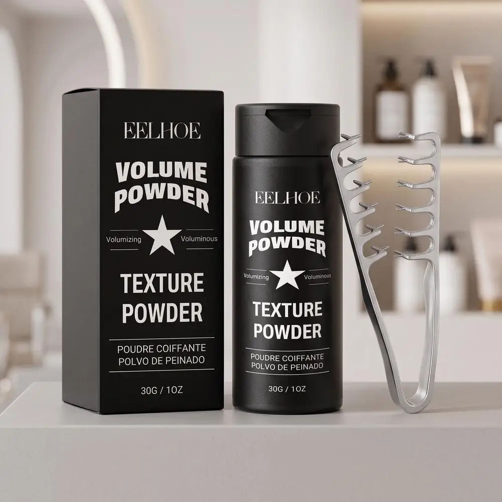 Hair Volumizing Powder Set With Styling Comb Oil Control Matte Texture Dust Long Lasting Hair Styling For Men Women