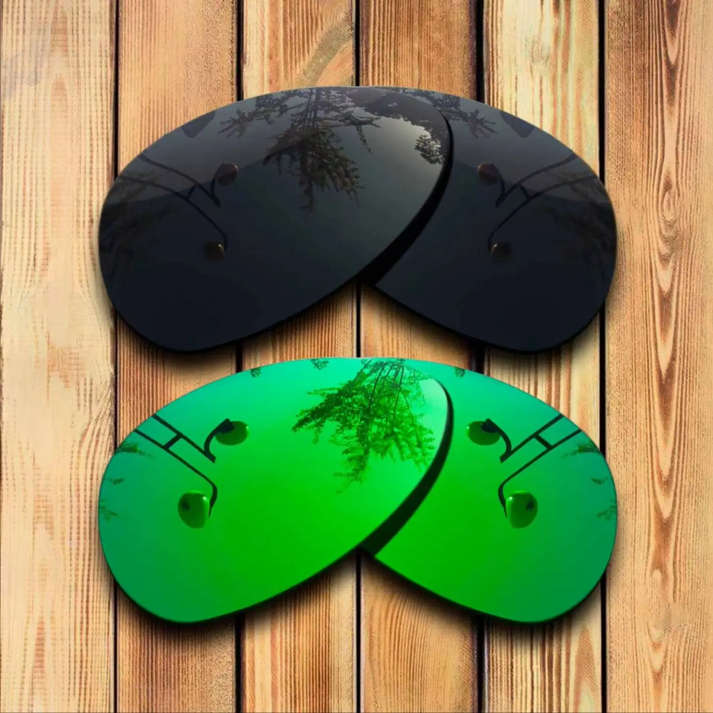 

100% точные поляризационные сменные линзы для солнцезащитных очков Oakley Scar, комбинированные варианты: чёрный и зелёный