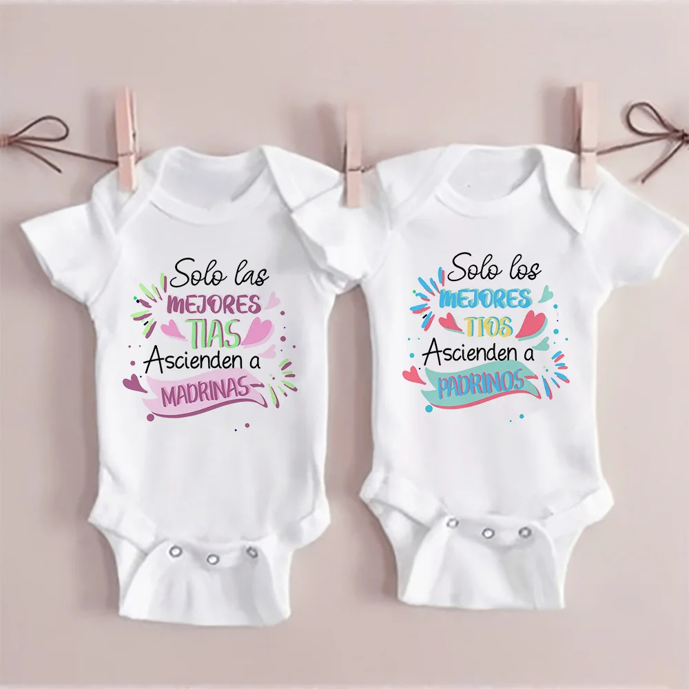 

Only The Best Aunt/Uncle Can Become A Godmother/Godfather Baby Romper Pregnancy Announcement Newborn Bodysuit Infant Clothes