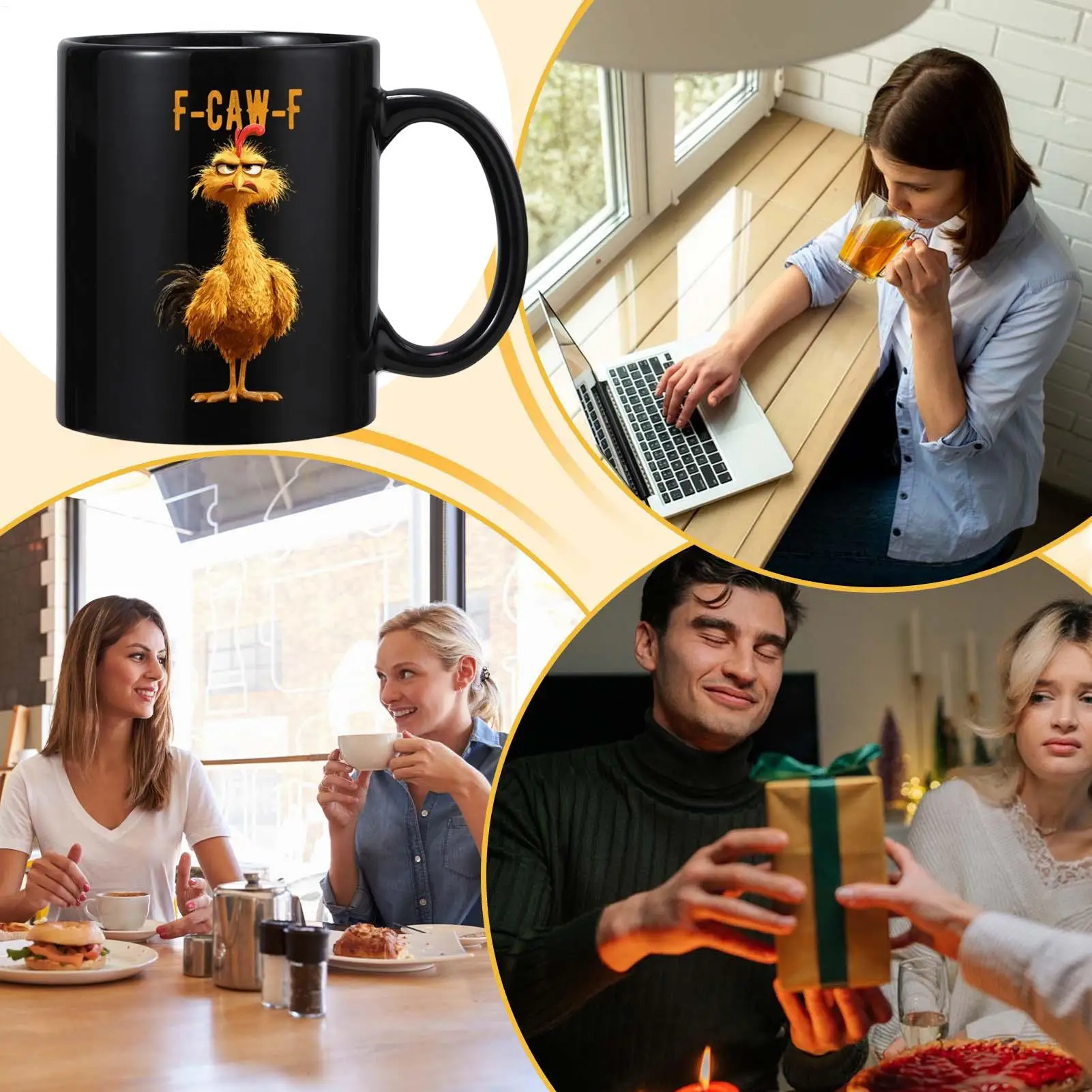 

Funny Coffee Mug Funny 12 Oz Ceramic Chicken Cup Rooster Tea Mug For Coworkers Women Tea Work Coffee Milk Hot Cocoa Beverage