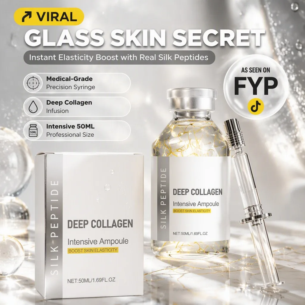 Moisturizing Anti-Wrinkle Ampoule Essence Gently Cares Contours Improves Skin Quality Firms Skin Face Serum Korean Skincare Glow