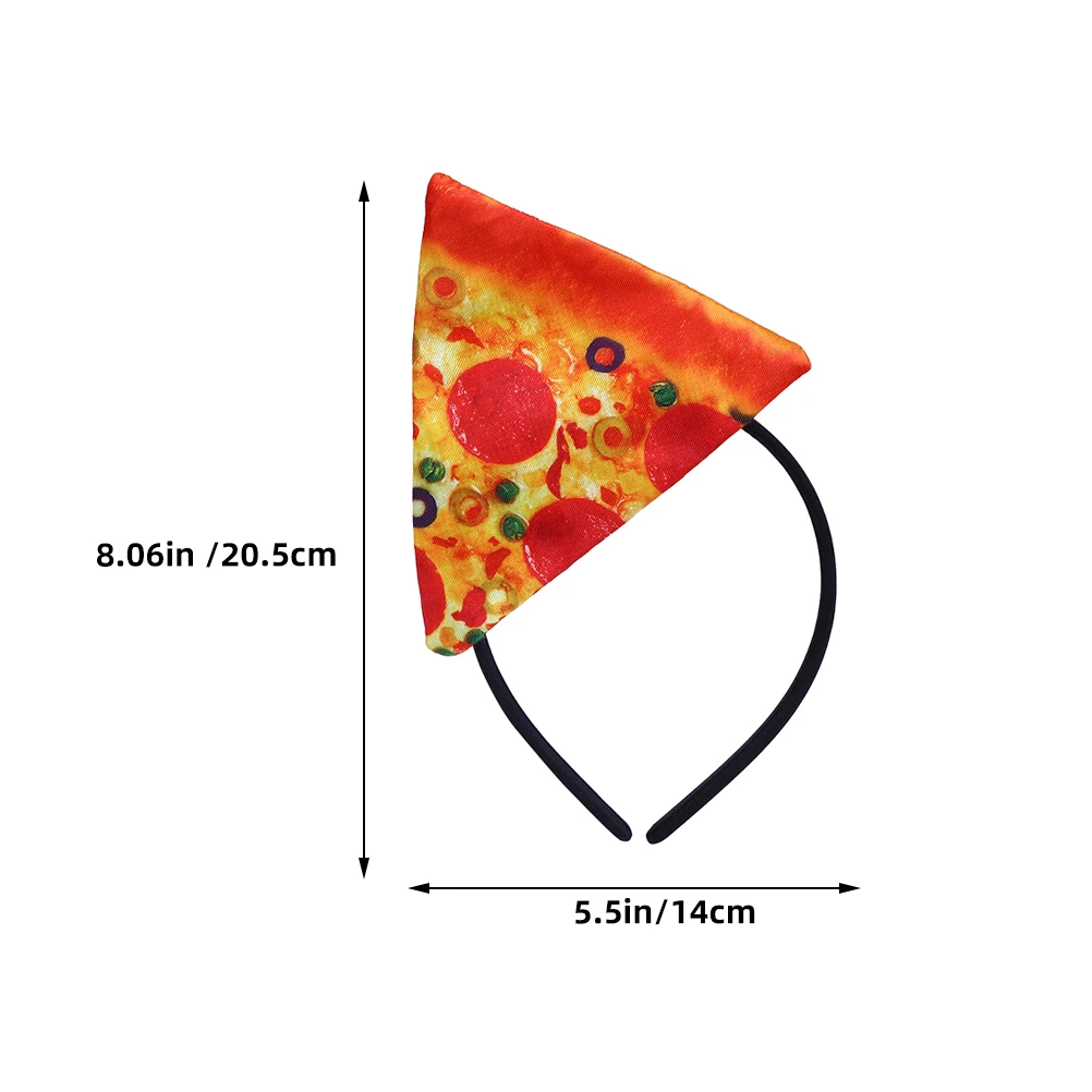 2pcs Pizza Headband Funny Crazy Hat Halloween Cosplay Christmas Costume For Adults Kids Italian Themed Party Decorations Props