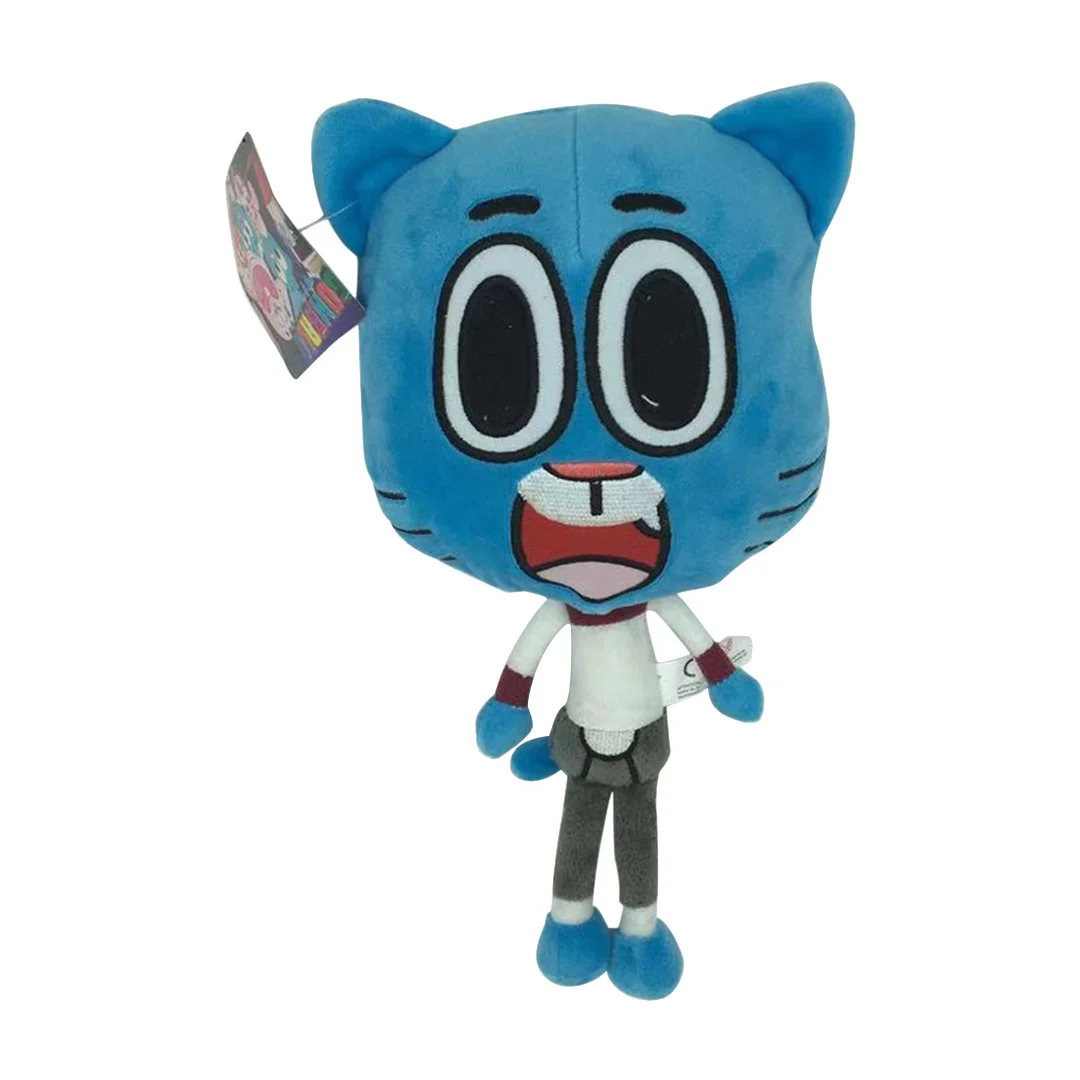 ﻿   25 cm Miniko Cartoon Verbazingwekkende Wereld Gumball Darwin Anais Knuffels Leuke Kat Bunny Knuffel Verjaardagscadeau Cadeaus Voor