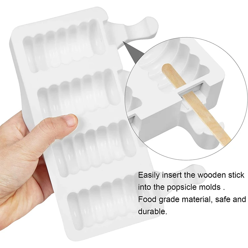 3/4 Cell Heart Shape Silicone Ice Cream Mold Reusable Homemade Popsicle Maker Mould Chocolate Tray Mousse Dessert Ice Cream Tray