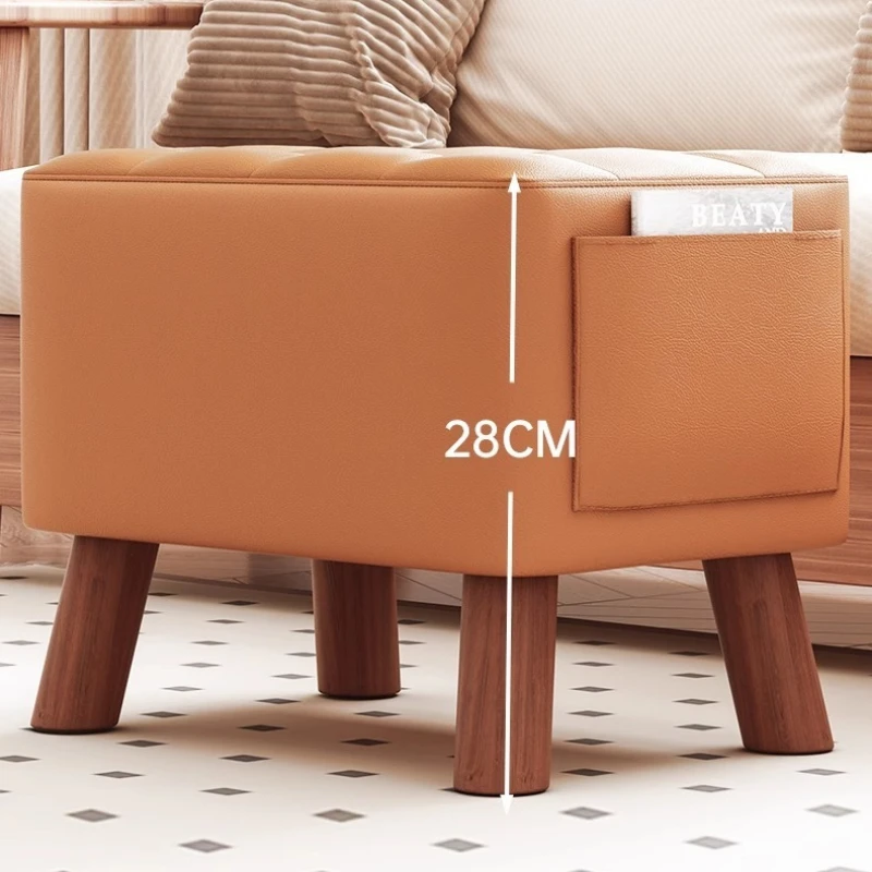 Household small ottoman benches living room high-end entrance shoe stool comfortable minimalist sedia sgabello furniture home