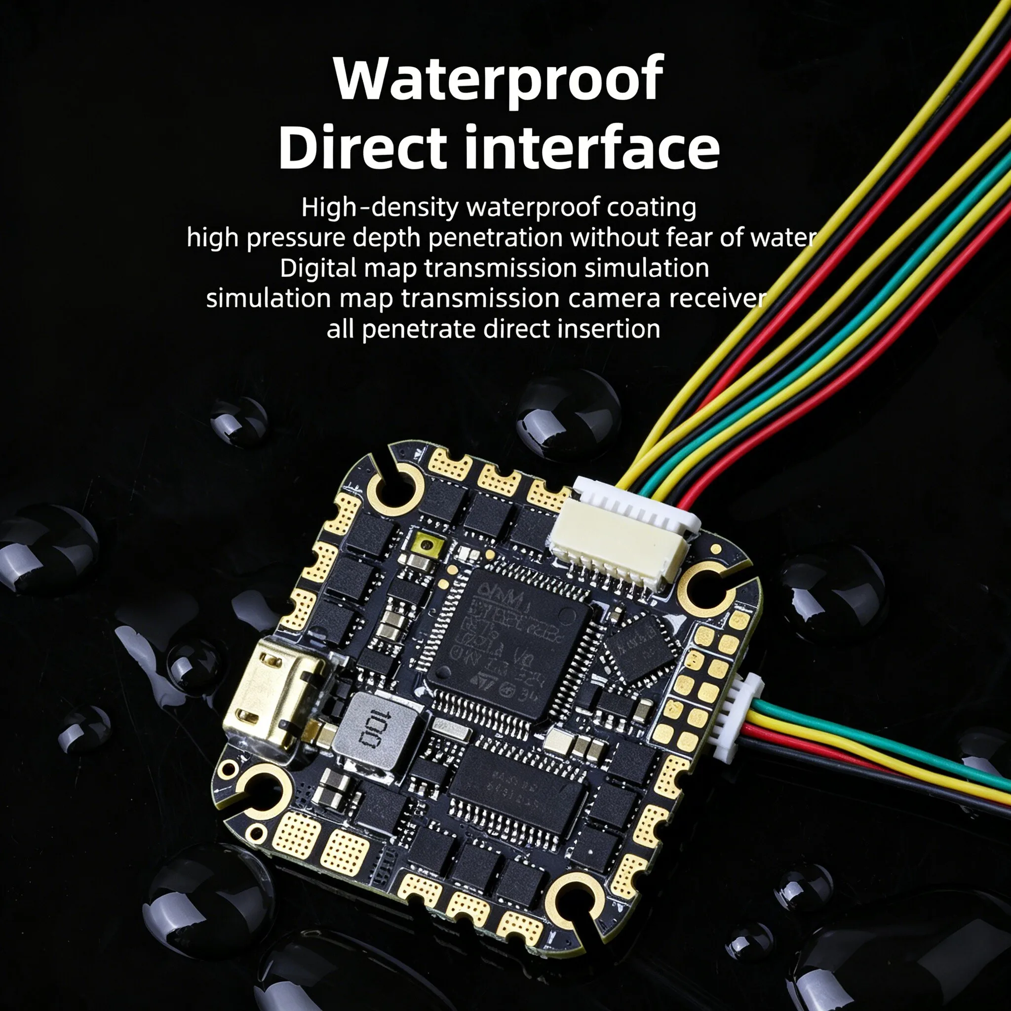 HGLRC SPECTER F722 40A AIO 4-6S Flight Controller MPU6000 40A ESC 25.5x25.5mm for 2-4 inch RC FPV Freestyle Drone