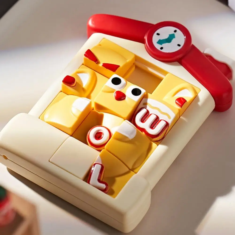 Sliding Puzzle Toy Animal Pattern Slide Block Game Portable Educational Toy  3D Puzzles Sensory Game For Kids Relaxation Toys