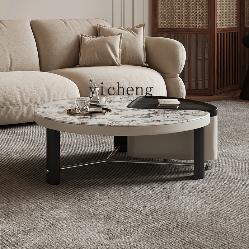 

TQH thickened rock slab coffee table modern simple living room small apartment high-end coffee table combination