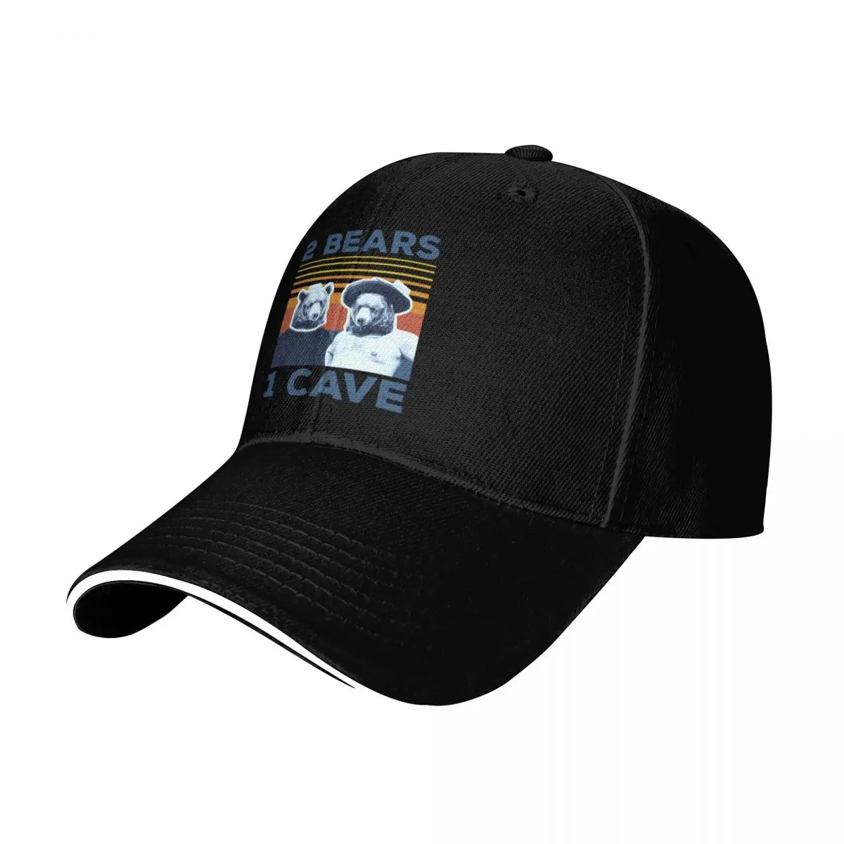 2 BEARS 1 CELLAR Baseball Cap Summer Beach Travel Streetwear Hip Hop Trendy Vintage Retro Embroidered