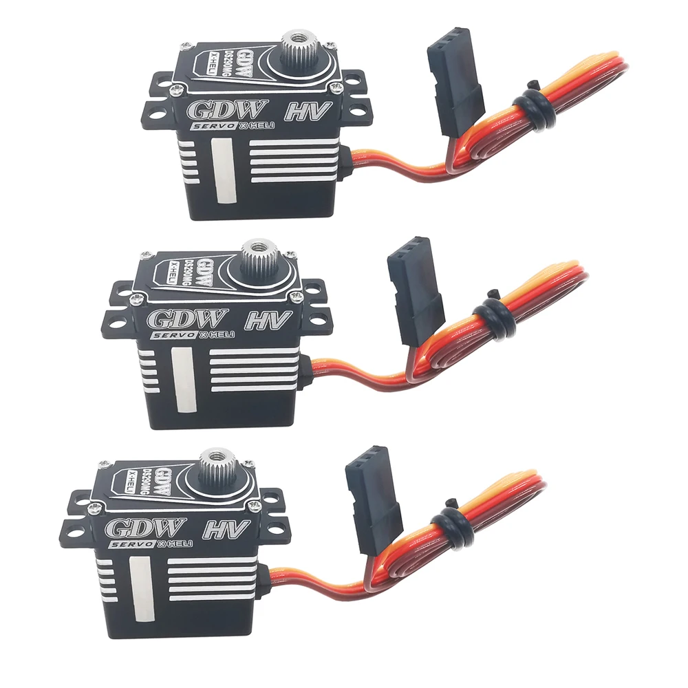 1/3PCS GDW Metal HV Digital Coreless Servo DS290MG DS296X DS298MG 9.1KG Micro Servo For 30E Fixed Wing Airplanes Turbojet Glider