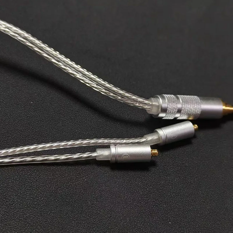 3,5 mm Teflon-isoliertes, versilbertes MMCX-Kopfhörer-Upgrade-Kabel, HiFi-Audiokabel mit Mikrofon-Lautstärkeregelung für SE215 SE535 SE846 – Detail 4