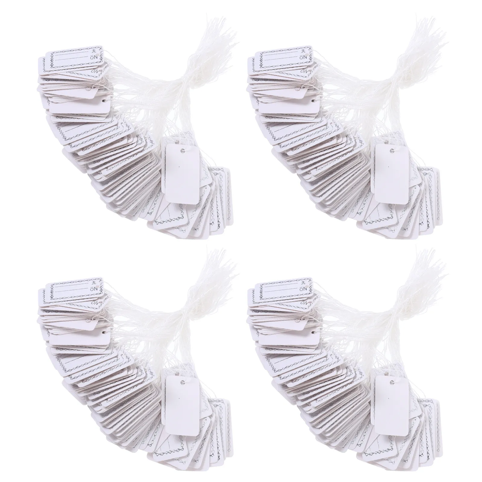 500Pcs Professional Paper Price Tags with Knotted String for Jewelry Clothing Shoes Warehouse Inventory Management Hanging