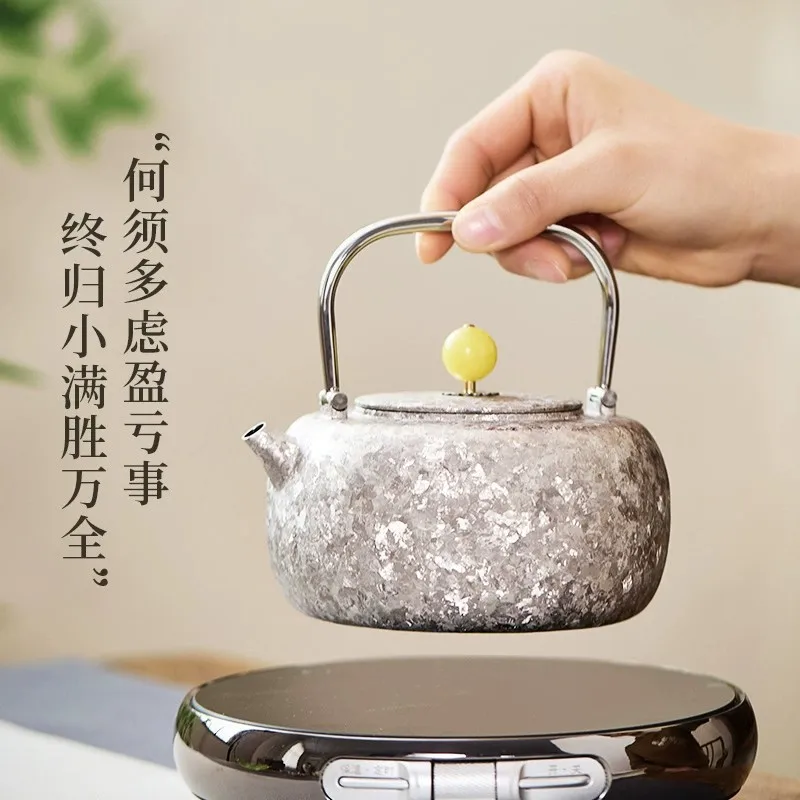 Titanium Beam Pot Ice Crystal Kettle Outdoor Camping Teapot Outdoor Kettle