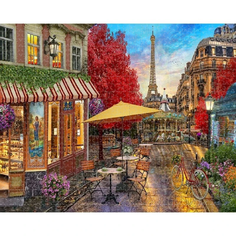 

1000 PCS Puzzle Paris Scenery Diy for Adults Beginners - Handmade, Gifts Home Decoration Games Toy