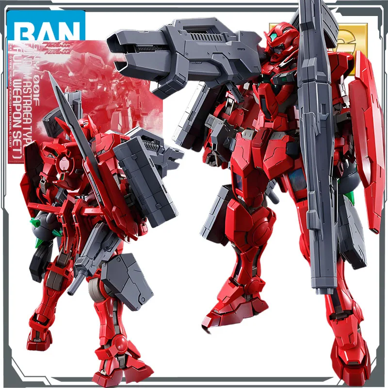 Oryginalny zestaw modelarski Bandai GUNDAM MG GNW - 00F GUNDAM ASTRAEA TYPE - F PEŁNY ZESTAW BRONI 1/100 Anime Figurka Model do Składania Zabawki