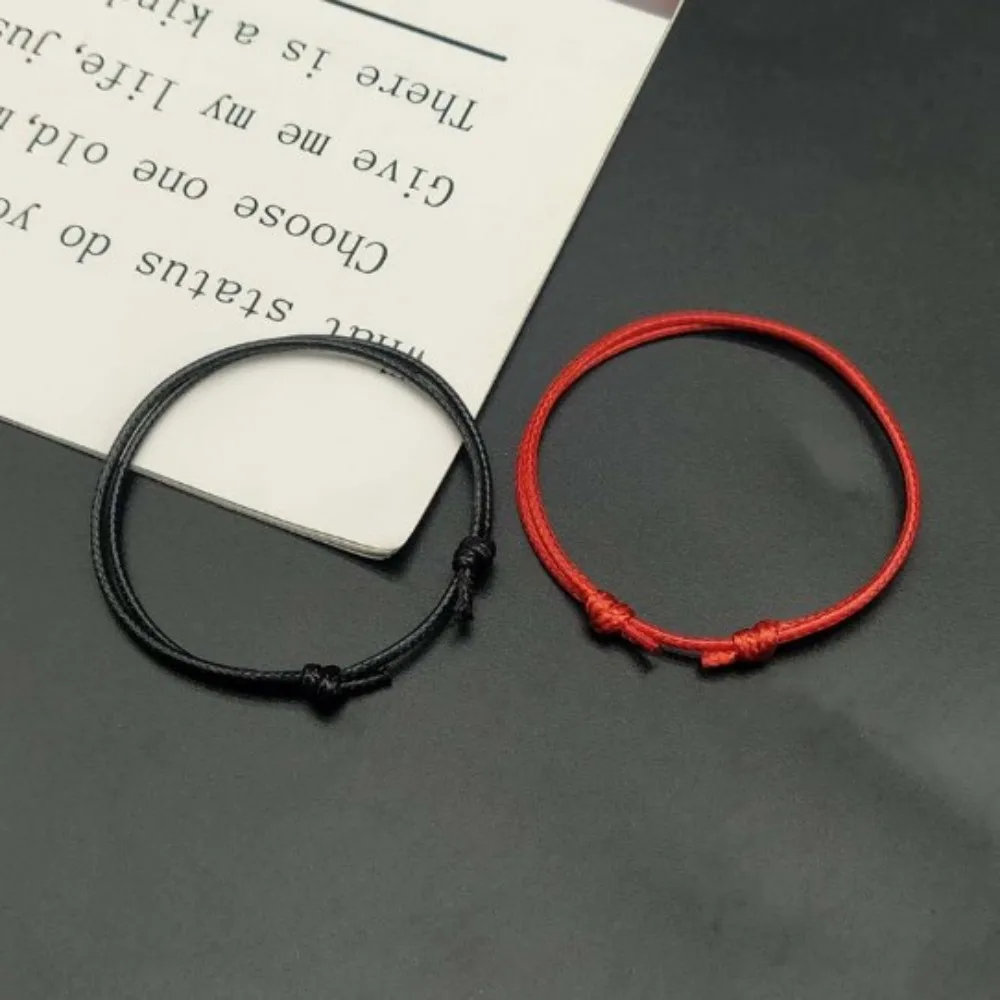 Metal New Fashion Couple Bracelets Smooth Surface Ins Wind BlacK White Rope Stars Bracelet Star DIY