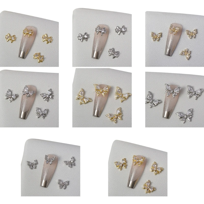 3D Butterfly Nail Rhinestones Nail Decorations Metal Nail Studs Nail Jewelry Nail Beauty Designs Charms Nail Charms