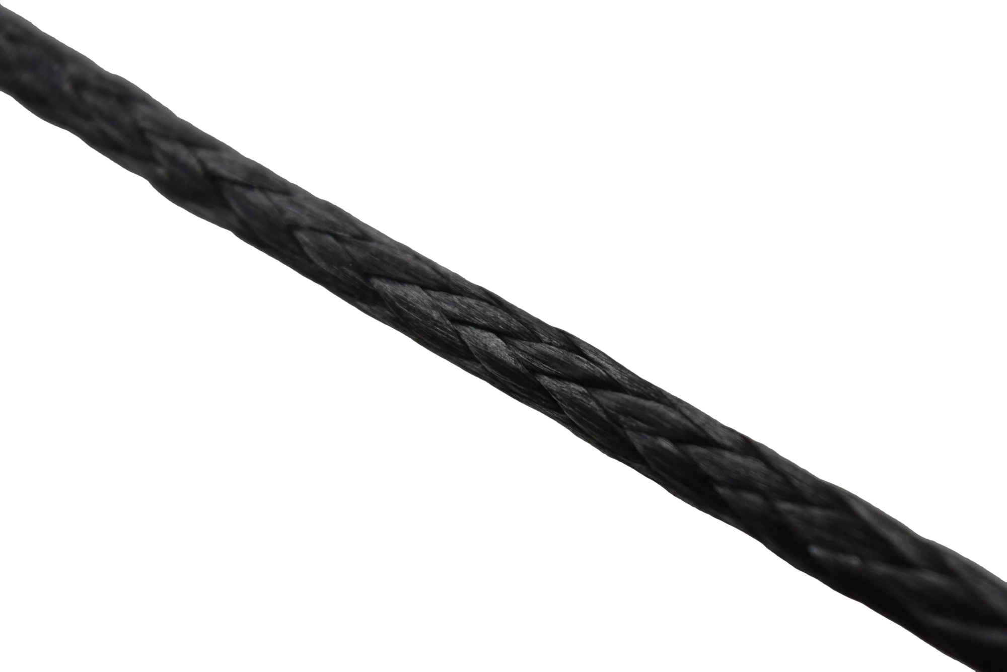 Black 6mm*15m Synthetic Winch Cable Rope,1/4\