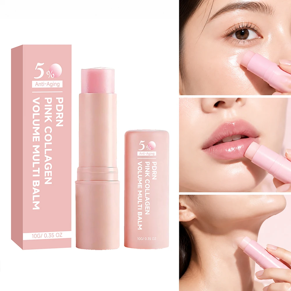 Korean PDRN Collagen Care Set - Deep Moisturizing Capsule Cream&Volume Multi Balm Hydrating Firming Anti-Aging Brightening Skin