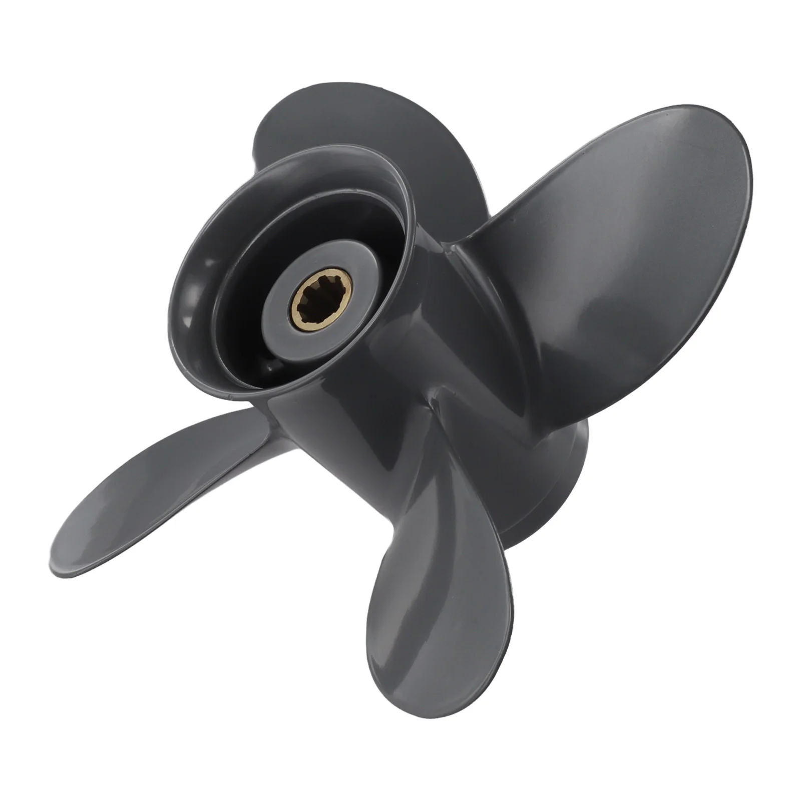 Boat Propeller with 4 Blades for Honda Engines Aluminum Construction 9 1/4 Diameter x 10 Pitch for Improved Fuel Efficiency