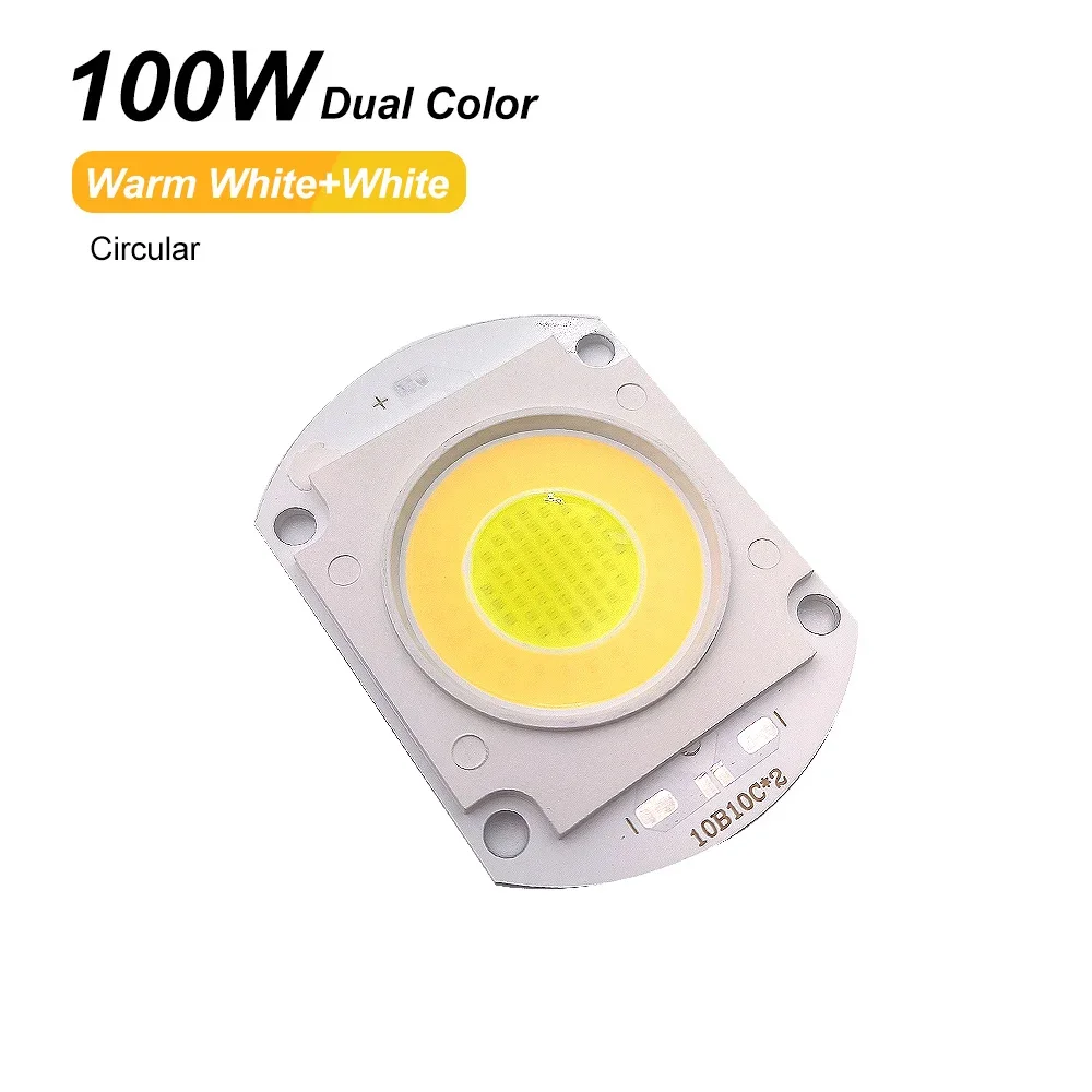 100W Podwójny kolor Ciepły biały i biały Koraliki LED o wysokiej jasności Chip Light Zintegrowana lampa COB do reflektora Spotlight Stage