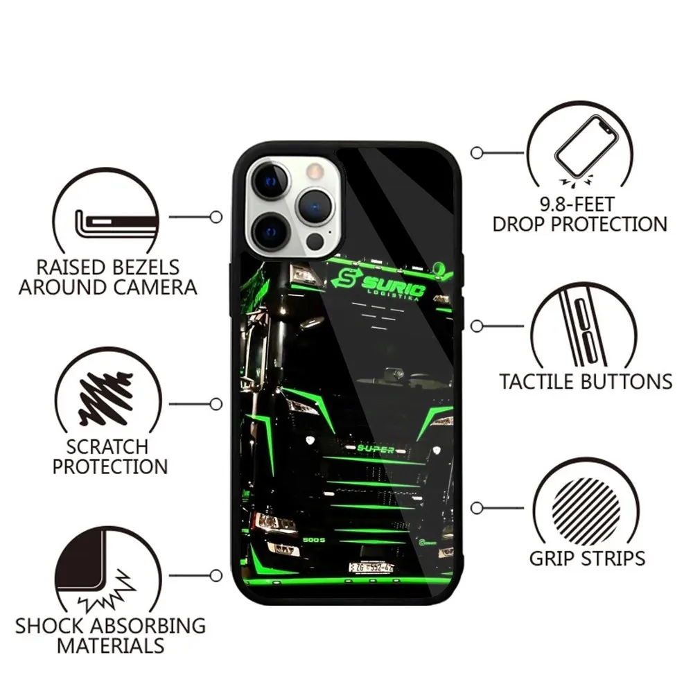 S-SCANIA Trucks SA-AB  Phone Case Strong Magnetic For IPhone 16,15,14,13,Pro,Max,Plus,11,12,Mini For Magsafe Wireless Charging