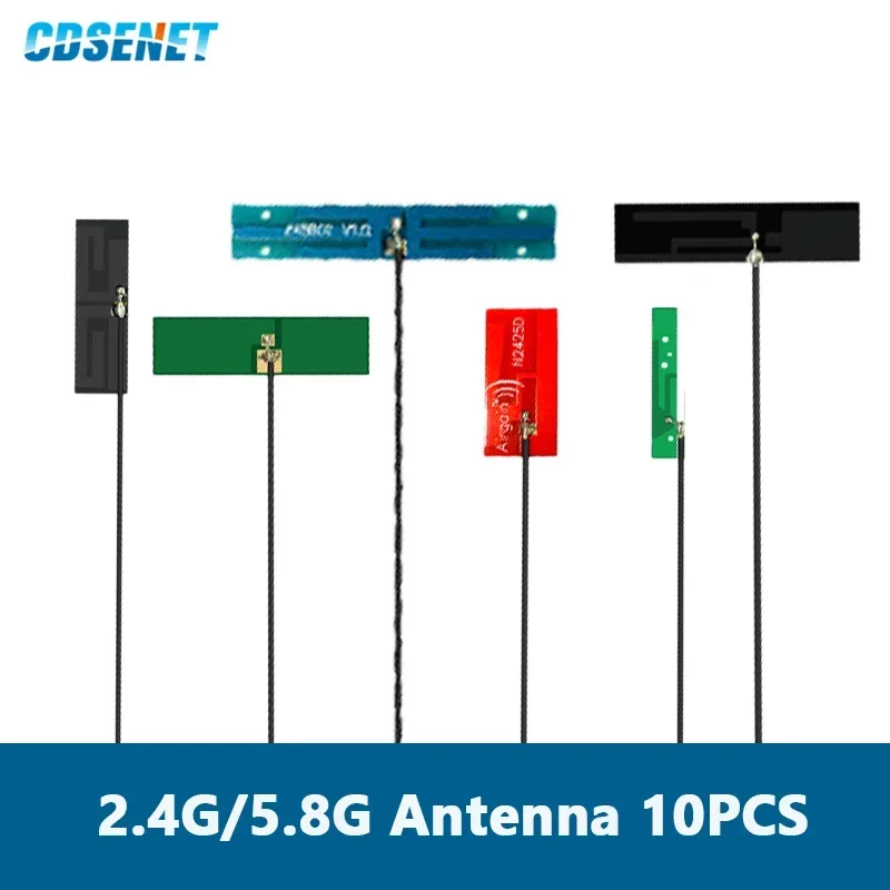 

10PCS 2.4G 5.8G CDSENET PCB Antenna FPC Build in Antenna Small Size Flexible and Bendable IPX Interface Build-in Antenna Series