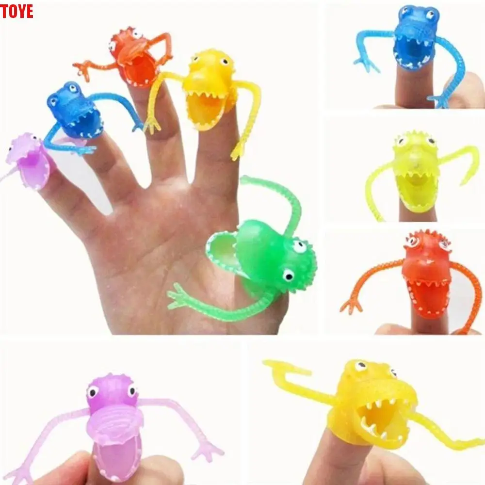 Divertidos regalos de fiesta, animales, Mini juguetes, marionetas, juguetes para los dedos, muñeca de dedo, marionetas de mano de dinosaurio, marionetas de dedo