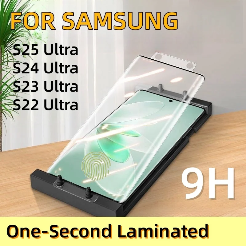 For Samsung S25 S24 Ultra GalaxyS23 S22 S21 S20 S10 S9  PLUS Explosion-proof  Screen Protector Glass Protective with Install Kit