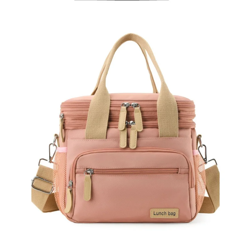 Double-Layer Lunch Bag, Large Capacity, Portable Insulated Bag, Leak-Proof, Expandable Lunch Bag, Picnic Bag