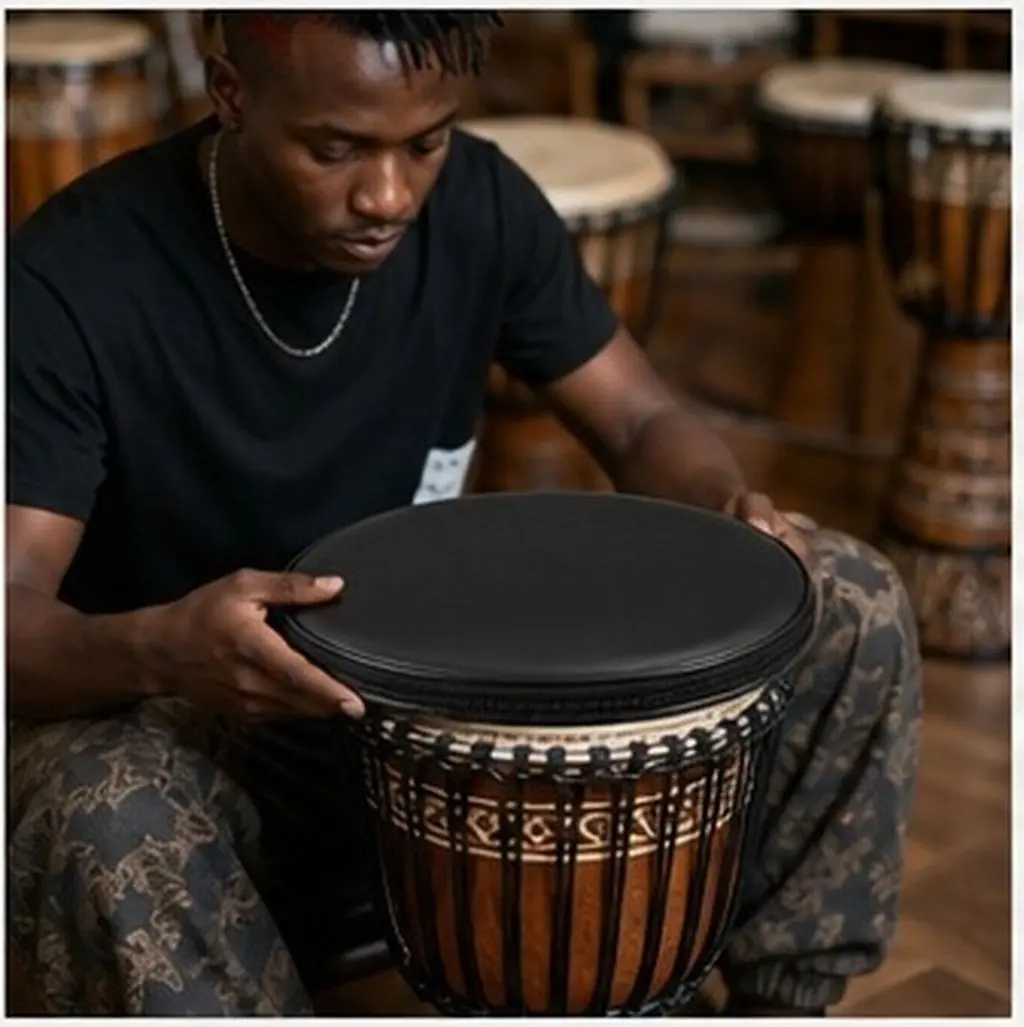 13 Inch Drum Cover for African Drums Thickened Moistureproof Material Silent Practice Drum Skin Protector Dust Sun Scratch