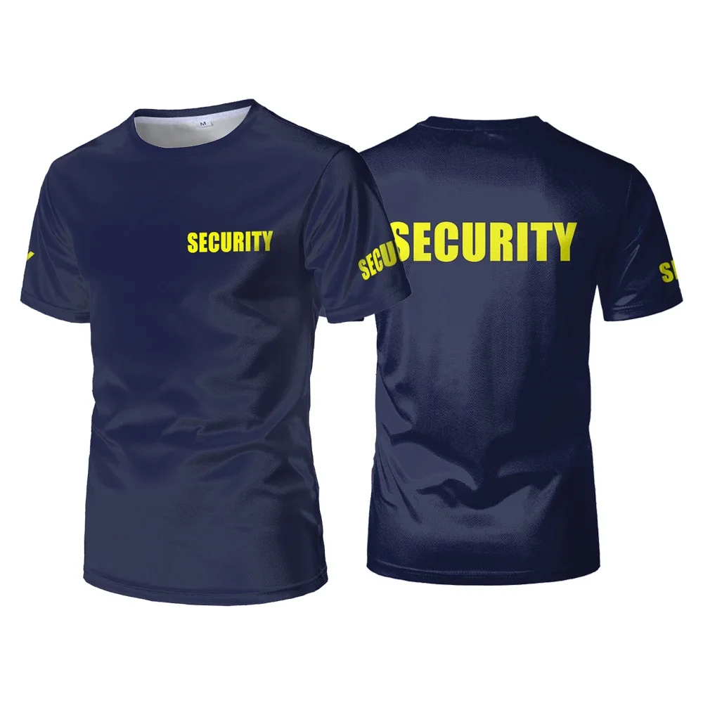 Security Department Work Uniform Classic Black And White T-shirt Bodyguard Doorman Security Chief Work Clothes Tops Purchase