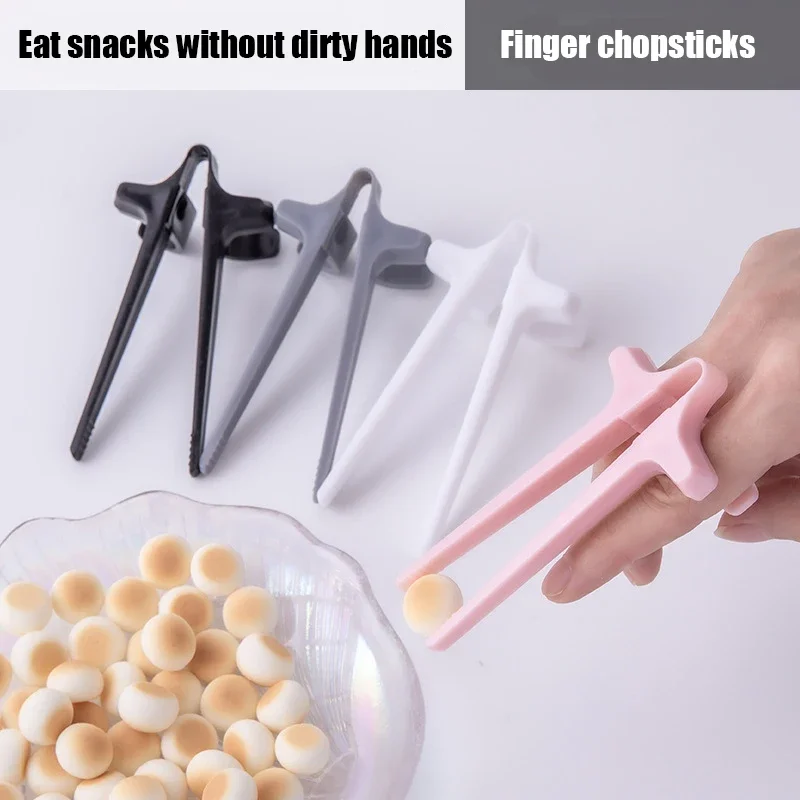 Free-Hands Snack Finger Chopsticks Play Game Lazy Assistant Fashion Clip Snacks Not Dirty Hand Phone Accessory Kitchen Tools