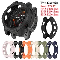 Protective Case For Garmin Fenix 7 7S 7X Bumper Silicone Cover For Garmin Epix Pro 42mm 47mm 51mm Hollow protective shell