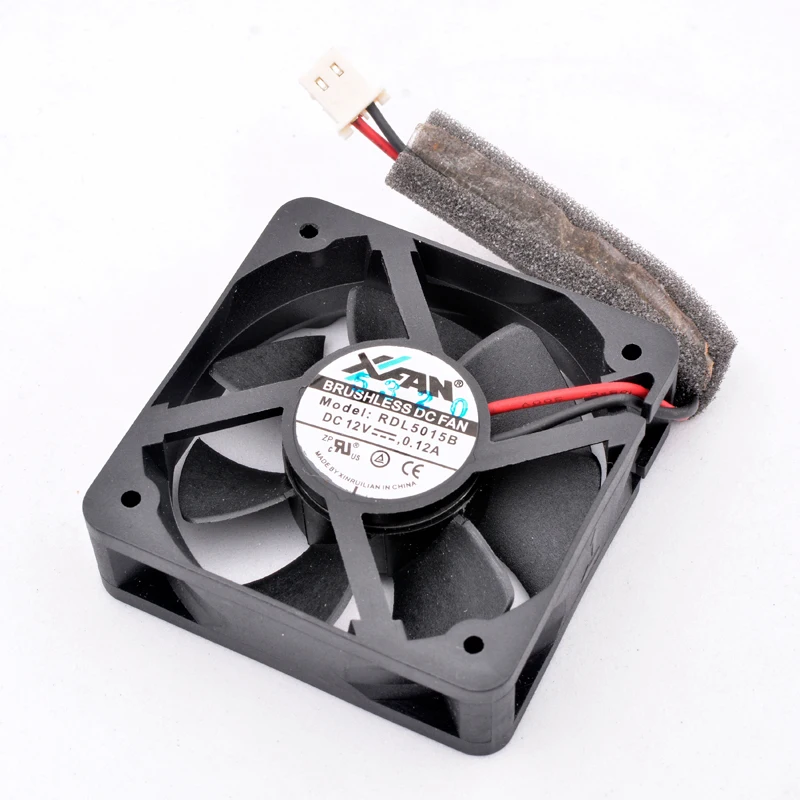 RDL5015B 5cm 50mm fan 50x50x15mm DC12V 0.12A 4500rpm 2 wires 2pin double ball bearings Quiet cooling fan