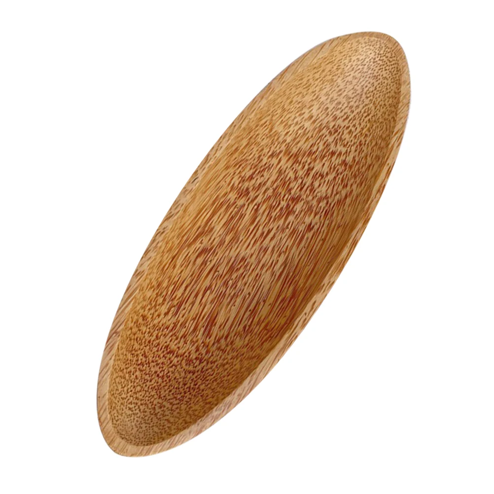 

Boat Shaped Fruit Plate Coconut Wood Tray H crafted Serving Snacks Decorative Wooden Bowls Dry Fruits Kitchen Bar