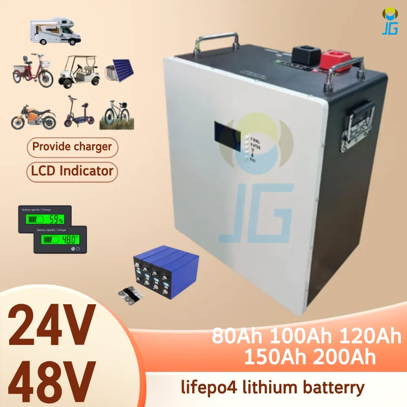 

48V 24V 80Ah 100AH 120A 150Ah 200Ah lifepo4 lithium batterry bluetooth wall mounted with charger for solar system inverter