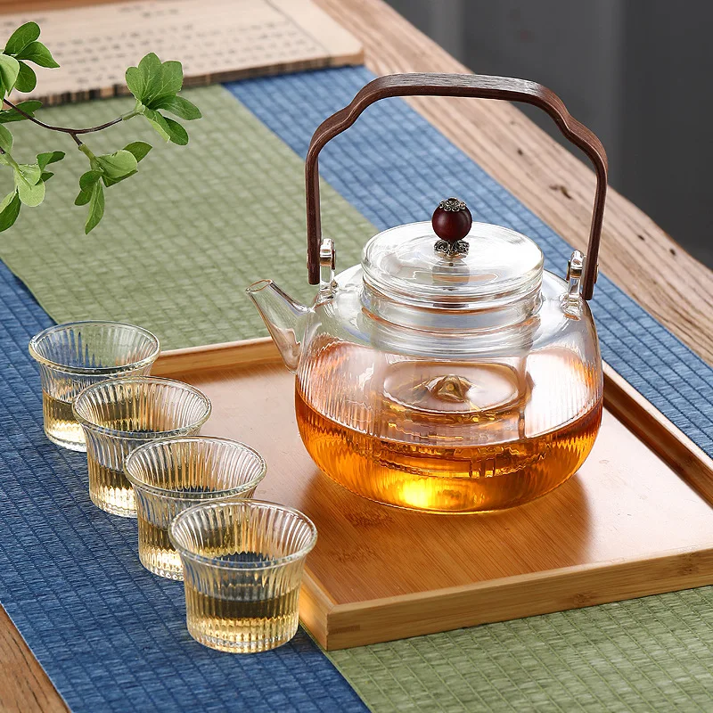 

Teapot Tea Pot Glass Filter Heat-resisting Tureen Coffeeware Teaware Accessories Kungfu Tea Set Ceremony Infuser Mug Kettle Puer