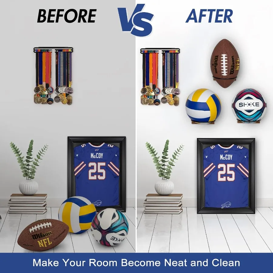 Держатель мяча, настенное крепление, подставка для мяча, дисплей для хранения баскетбола, футбола, волейбола