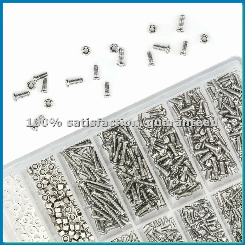Glasses Repair Tool Kit 1000Pcs Glasses Screws and Nuts Assortment with Mini Screwdriver and Tweezer Screws Repair Kit-ABFB