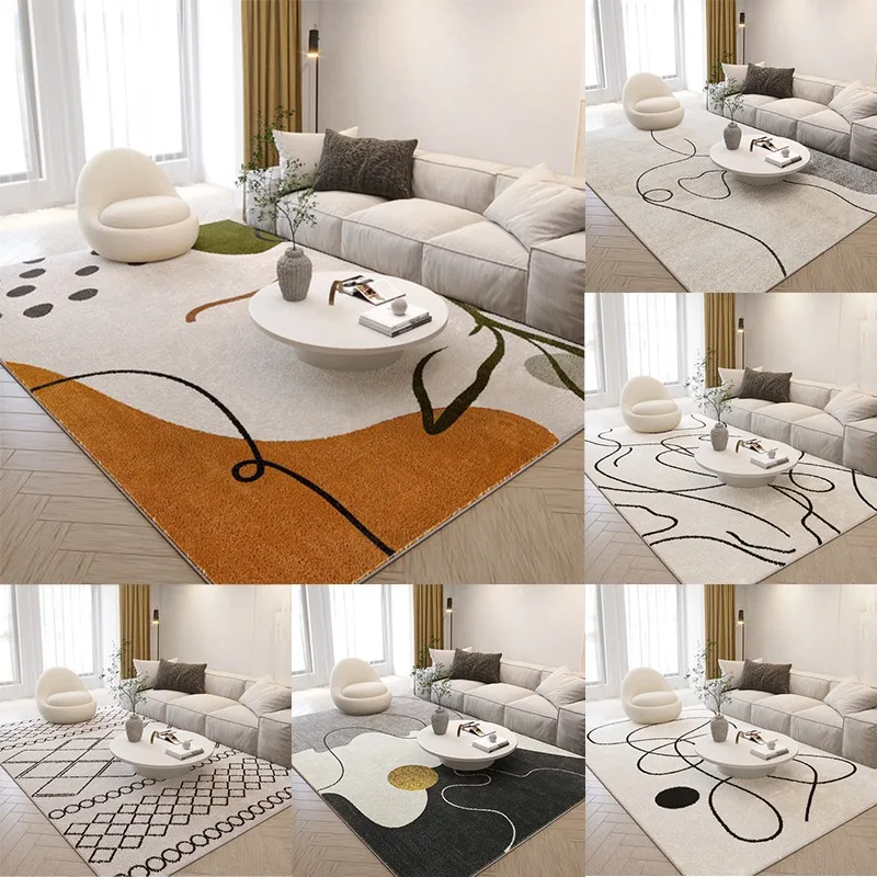 

Nordic Ins Style Light Luxury Carpets Home Living Room Decoration Rugs Indoor Cloakroom Carpet Lounge Sofa Thickened Plush Rug