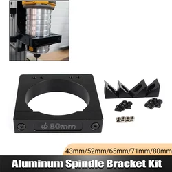 BulkMan3D Universal CNC Router Spindle Mount Kit for Bosch Colt, 43-80mm Adjustable Clamp, High-Precision CNC Machine Mount Kit