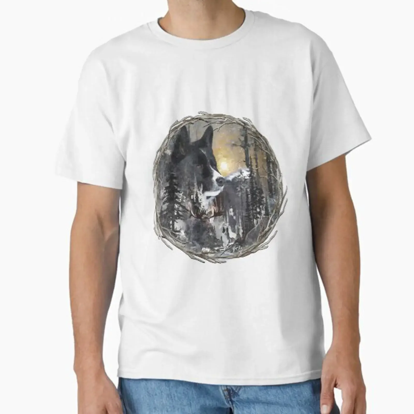 Karelian Bear Dog Adventures Art Classic T Shirt vintage Washed Versatile Slightly Comfortable streetwear fashion Stylish