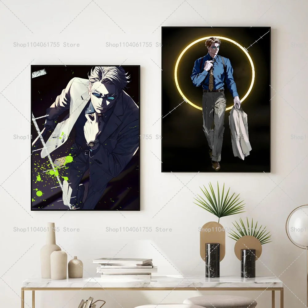 1PC Anime Jujutsu Kaisen Nanami Poster Self-adhesive Art Waterproof Paper Sticker Coffee House Bar Room Wall Decor