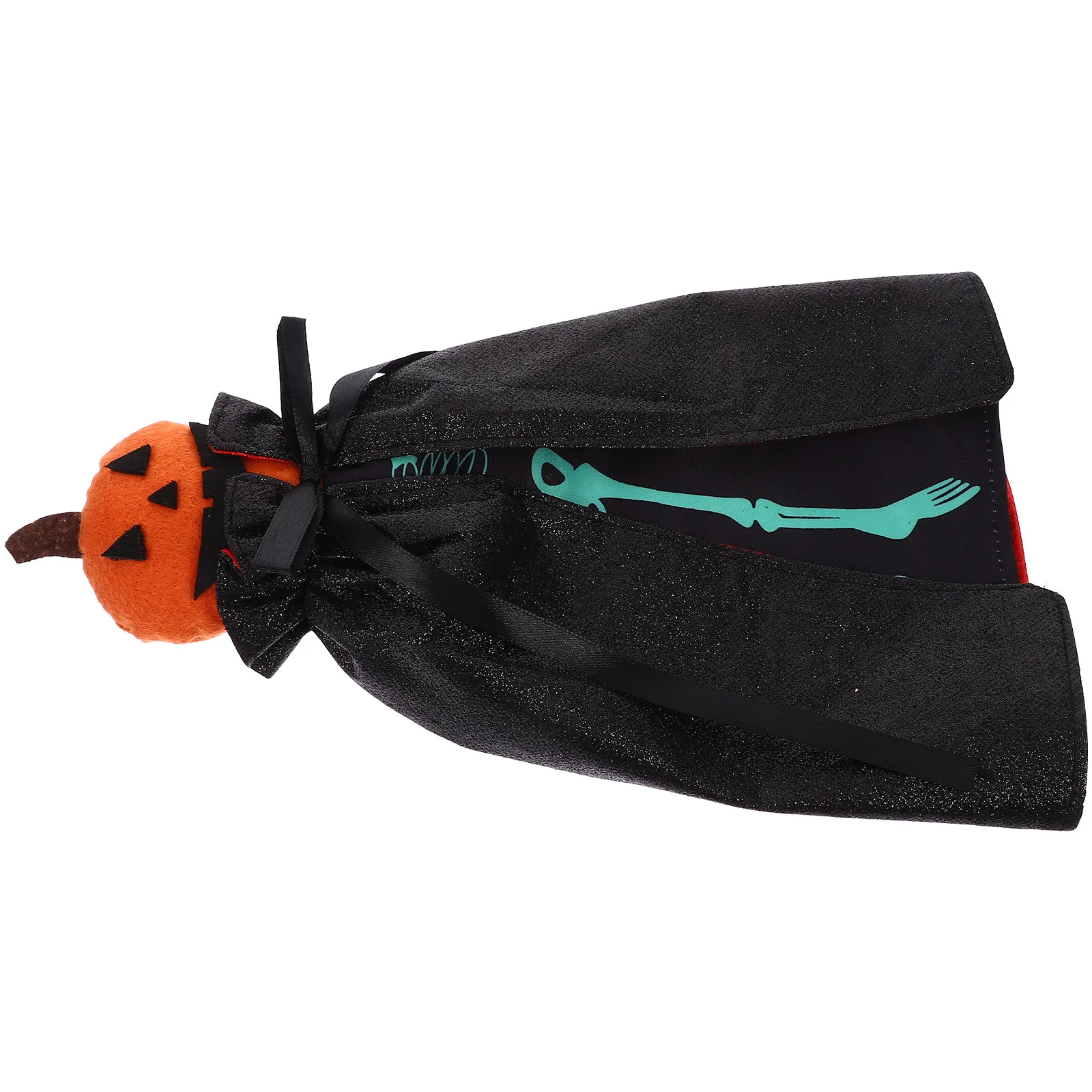 

Halloween Skull Pumpkin Wine Bottle Cape Soft Fabric Cover Decorative Wine Accessory Party Decoration Adorable Halloween Decor